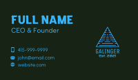 Blue Linear Pyramid Business Card Image Preview