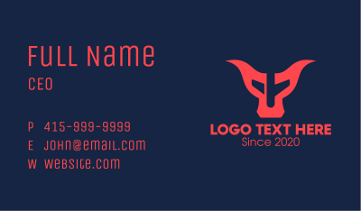 Bull Airplane Business Card Image Preview