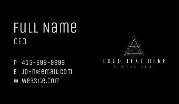 Pyramid Corporate Luxury Business Card Design Image Preview