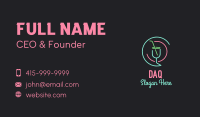 Neon Cocktail Bar Business Card Image Preview
