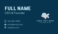 Floating Astronaut Mascot Business Card Image Preview