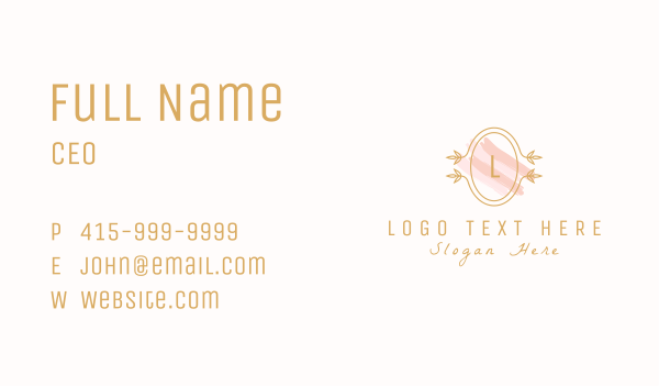 Luxury Mirror Watercolor Lettermark Business Card Design Image Preview