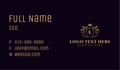 Luxury Crown Crest Business Card Image Preview