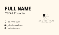 Black Letter N  Business Card Design