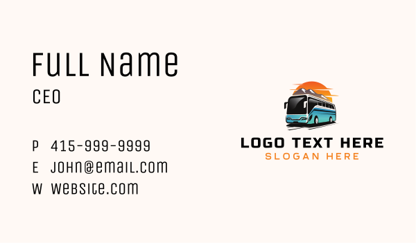 Transportation Bus Vehicle Business Card Design Image Preview