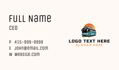 Transportation Bus Vehicle Business Card Image Preview