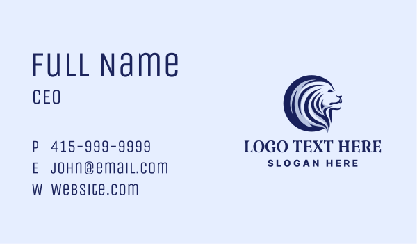 Corporate Lion Head Business Card Design Image Preview