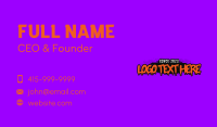 Halloween Graffiti Wordmark Business Card Image Preview