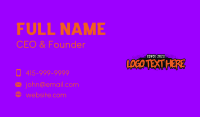 Halloween Graffiti Wordmark Business Card Preview