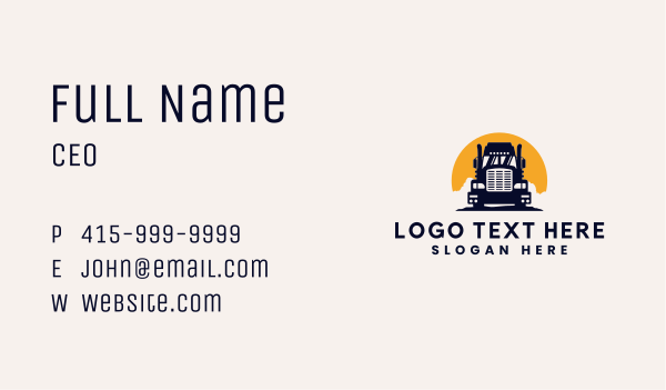  Express  Truck Logistics Business Card Design Image Preview