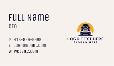  Express  Truck Logistics Business Card Image Preview