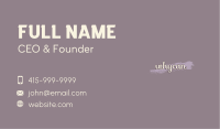 Watercolor Beauty Wordmark Business Card Image Preview