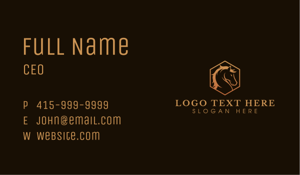 Horse Stallion Mare Business Card Design Image Preview
