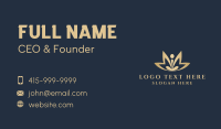 Golden Meditation Lotus Business Card Preview