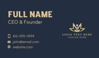 Golden Meditation Lotus Business Card Design