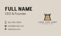 Japanese Arch Shrine Business Card Design