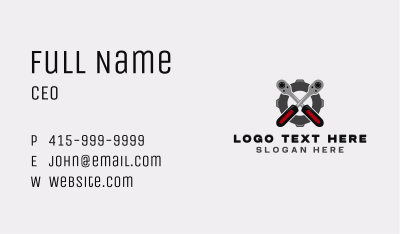 Ratchet Tool Mechanic Business Card Image Preview