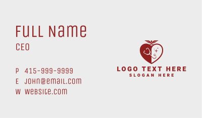 Heart Healthcare Stethoscope Business Card Image Preview
