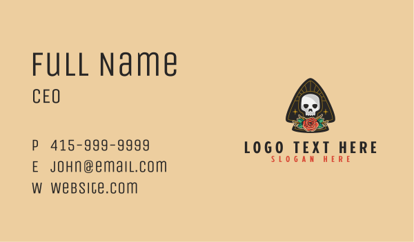 Mexican Skull Festival Business Card Design Image Preview