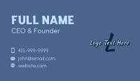 Generic Apparel Lettermark Business Card Design