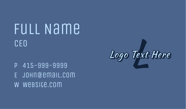 Generic Apparel Lettermark Business Card Design Image Preview