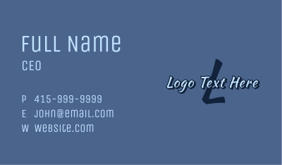 Generic Apparel Lettermark Business Card Image Preview