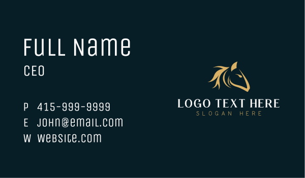 Stallion Horse Equestrian Business Card Design Image Preview