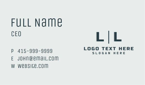 Professional Lettermark Business Business Card Design Image Preview