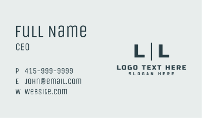 Professional Lettermark Business Business Card Image Preview