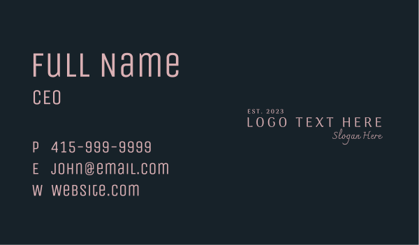 Elegant Signature Cosmetic Wordmark Business Card Design Image Preview