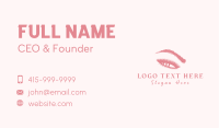 Pink Eyelash Beautician Business Card Design