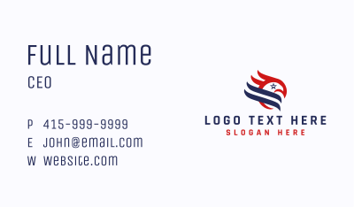 Eagle Military Veteran Business Card Image Preview