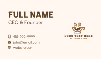 Brown Aromatic Coffee Cafe Business Card Design
