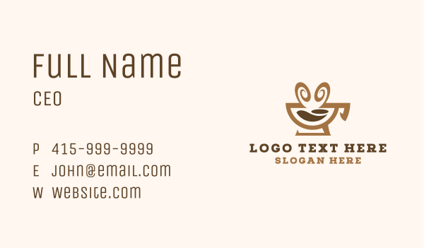 Brown Aromatic Coffee Cafe Business Card Design Image Preview