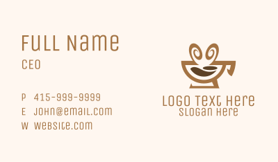 Brown Aromatic Coffee Cafe Business Card