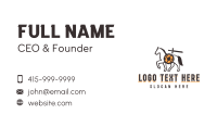 Horseback Riding Knight  Business Card Preview