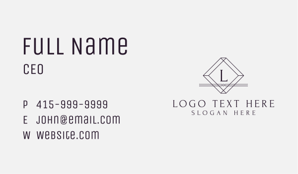 Luxury Firm Letter Business Card Design Image Preview