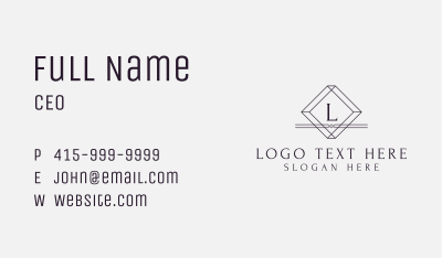 Luxury Firm Letter Business Card Image Preview