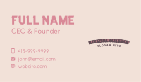Cute Fun Wordmark  Business Card Image Preview