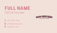 Cute Fun Wordmark  Business Card Image Preview