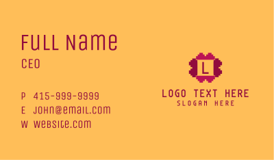 Pixelated Game Letter  Business Card Image Preview