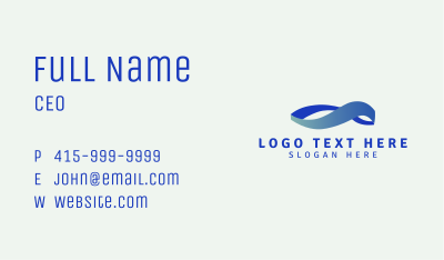 Gradient Blue Loop Business Card Image Preview