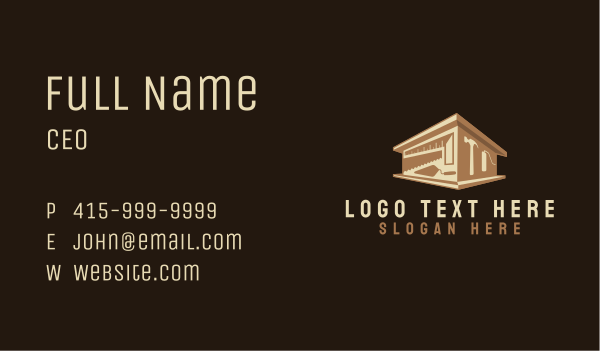 Carpentry Tool House Business Card Design Image Preview