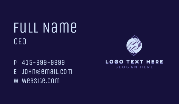 Wave Advertising Firm Business Card Design Image Preview