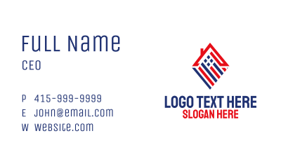 Patriotic Home Broker Business Card Image Preview