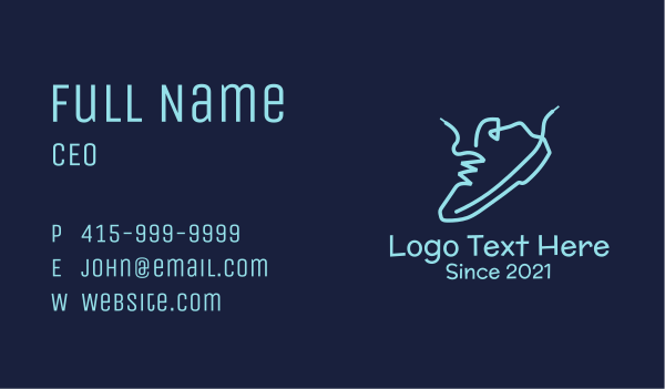 Minimalist Sneaker Laces Business Card Design Image Preview