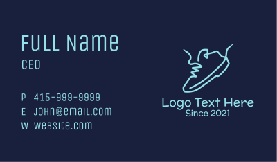 Minimalist Sneaker Laces Business Card Image Preview