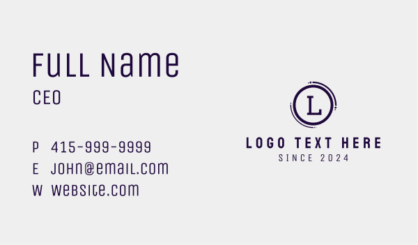 Circle Badge Letter Business Card Design Image Preview