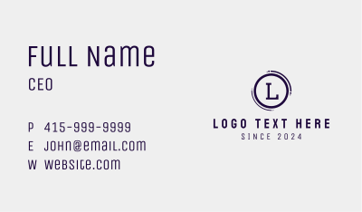 Circle Badge Letter Business Card Image Preview