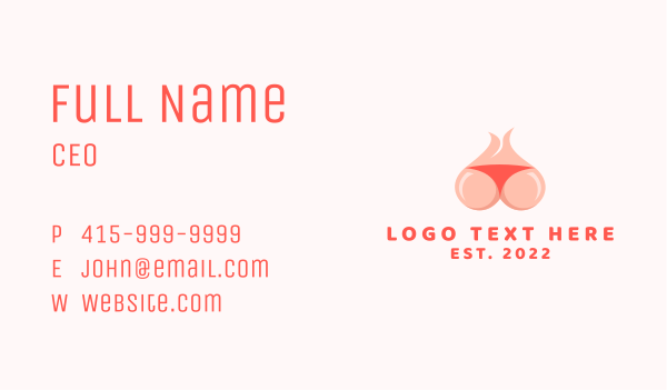 Garlic Bikini Butt Business Card Design Image Preview